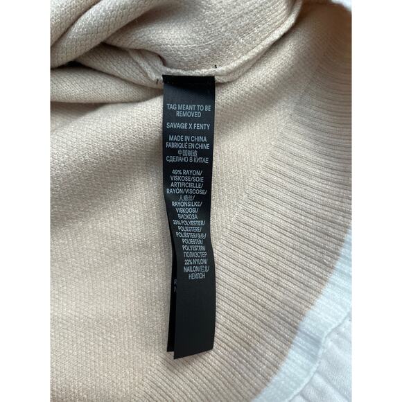 SAVAGE X FENTY  By Rihanna Women's Sweater Hoodie Tan Sz XL NWT - Picture 7 of 8